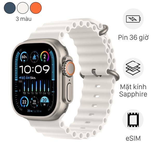 Apple Watch Ultra 2 LTE 49mm viền Titanium dây Ocean