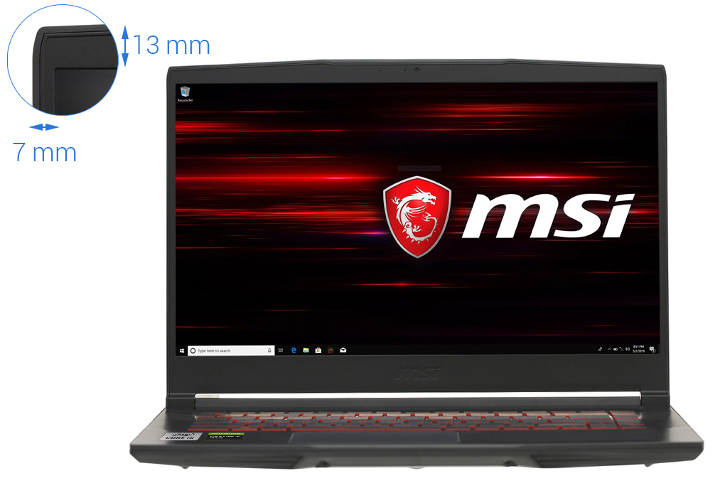 MSI Gaming GF63 10SC i7 10750H/8GB/512GB/NVD GTX1650 4GB/15.6