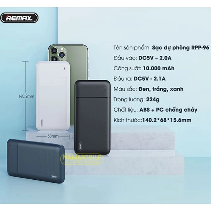 Pin dự phòng Remax 10000mAh RPP-96